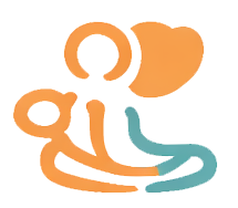 Icono abstracto que representa acompañamiento humano, duelo y cuidado emocional.