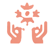 Icono de manos abiertas que simboliza apoyo, protección y acompañamiento en situaciones de riesgo.